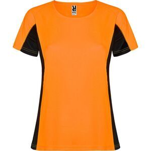 Roly Womens/Ladies Shanghai Short-Sleeved Sports T-Shirt / Solid Black